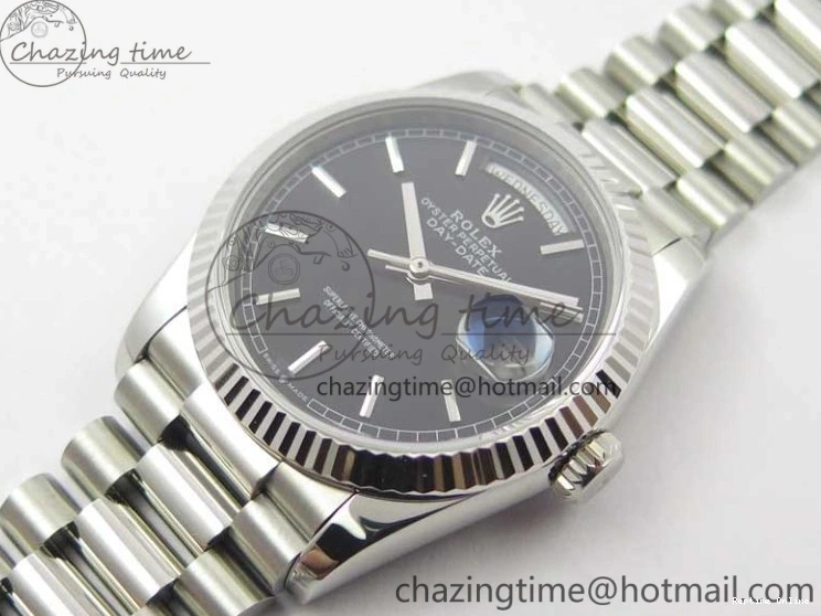 1218 Day-Date 36 SS 128239 Bp Maker Best Edition Black Dial on President Bracelet TimelessDesign 3151